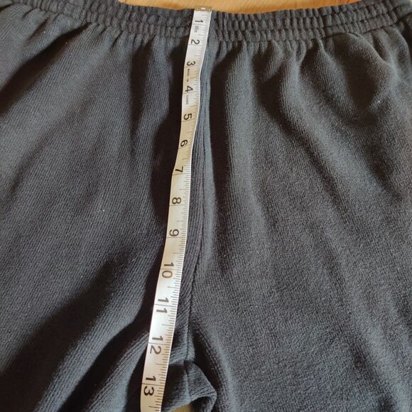 Vintage 90s Polo Ralph Lauren Men's Large Black Sweatpants Wide Leg White Pony - Picture 12 of 13